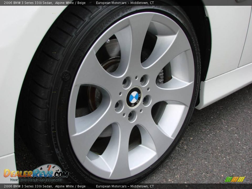 2006 BMW 3 Series 330i Sedan Alpine White / Beige Photo #13