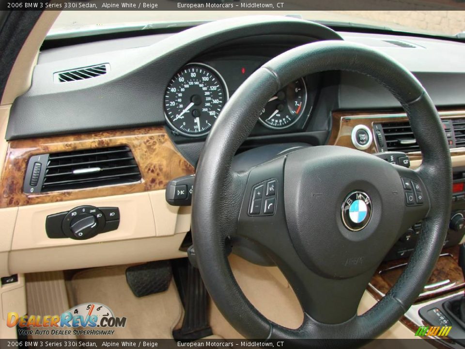 2006 BMW 3 Series 330i Sedan Alpine White / Beige Photo #19