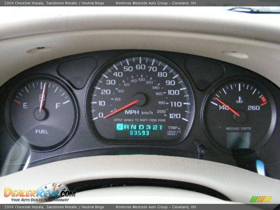 2004 Chevrolet Impala Sandstone Metallic / Neutral Beige Photo #17