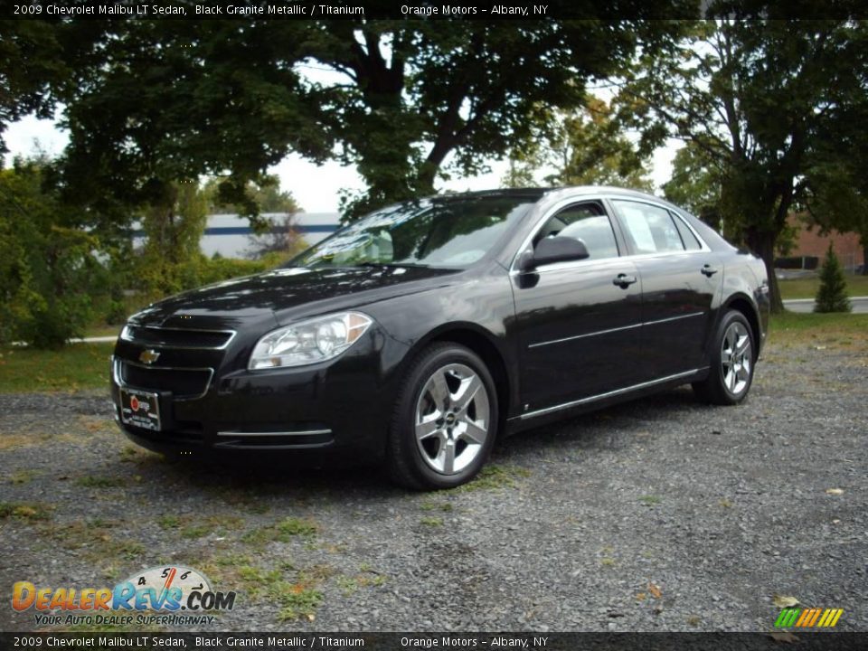 2009 Chevrolet Malibu LT Sedan Black Granite Metallic / Titanium Photo #1