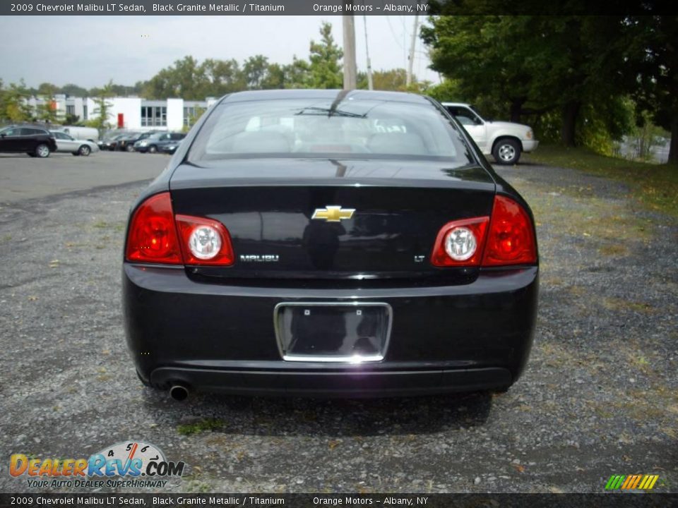 2009 Chevrolet Malibu LT Sedan Black Granite Metallic / Titanium Photo #5
