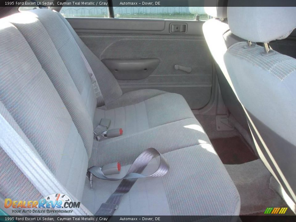 1995 Ford Escort LX Sedan Cayman Teal Metallic / Gray Photo #14