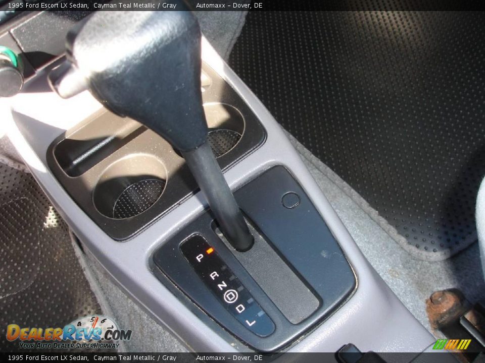 1995 Ford Escort LX Sedan Cayman Teal Metallic / Gray Photo #24