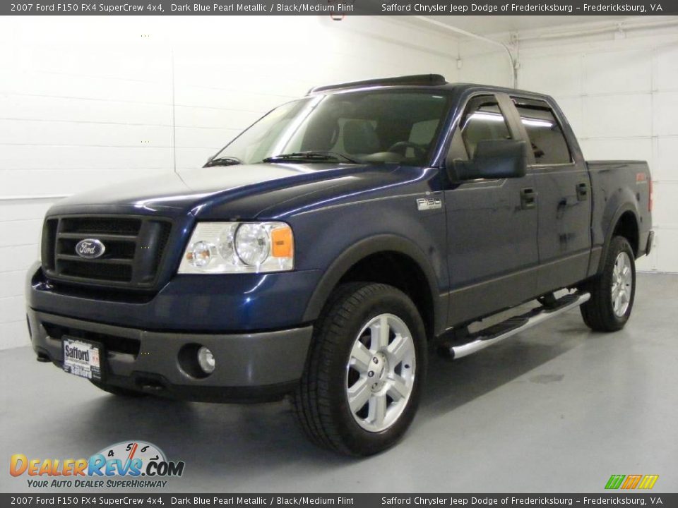 2007 Ford F150 FX4 SuperCrew 4x4 Dark Blue Pearl Metallic / Black/Medium Flint Photo #1