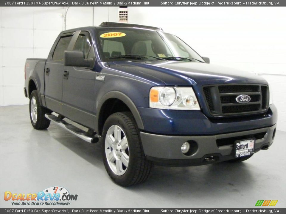 2007 Ford F150 FX4 SuperCrew 4x4 Dark Blue Pearl Metallic / Black/Medium Flint Photo #3
