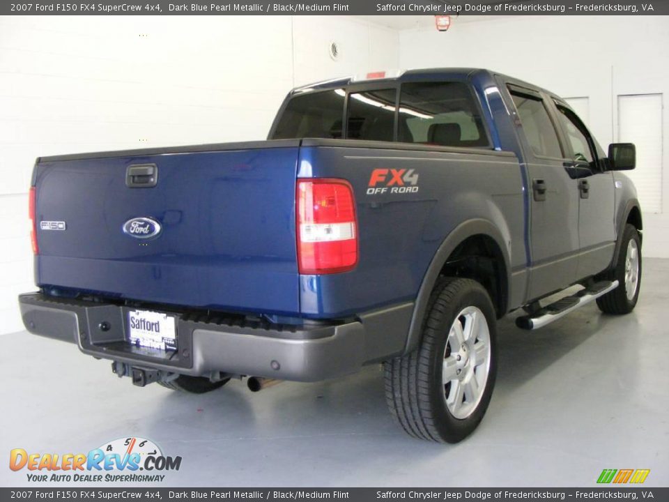 2007 Ford F150 FX4 SuperCrew 4x4 Dark Blue Pearl Metallic / Black/Medium Flint Photo #4