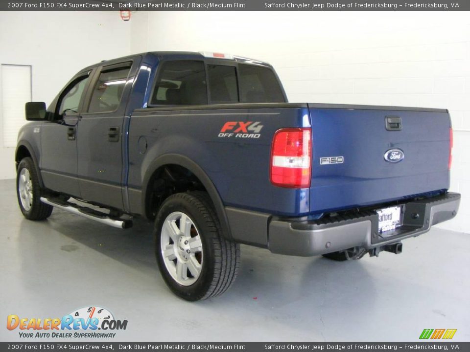 2007 Ford F150 FX4 SuperCrew 4x4 Dark Blue Pearl Metallic / Black/Medium Flint Photo #6