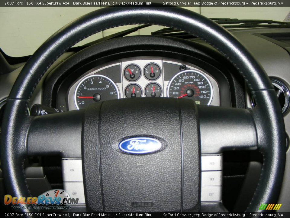 2007 Ford F150 FX4 SuperCrew 4x4 Dark Blue Pearl Metallic / Black/Medium Flint Photo #9