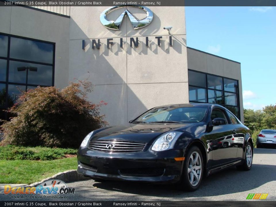 2007 Infiniti G 35 Coupe Black Obsidian / Graphite Black Photo #1