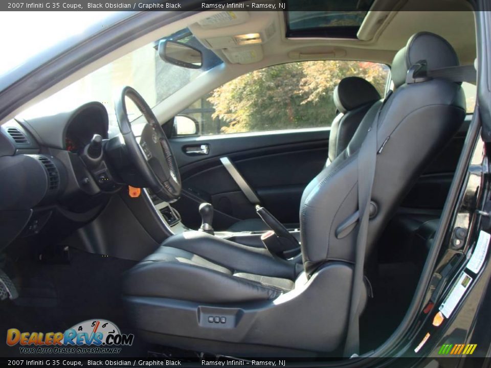 2007 Infiniti G 35 Coupe Black Obsidian / Graphite Black Photo #9