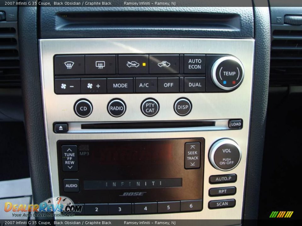 2007 Infiniti G 35 Coupe Black Obsidian / Graphite Black Photo #12