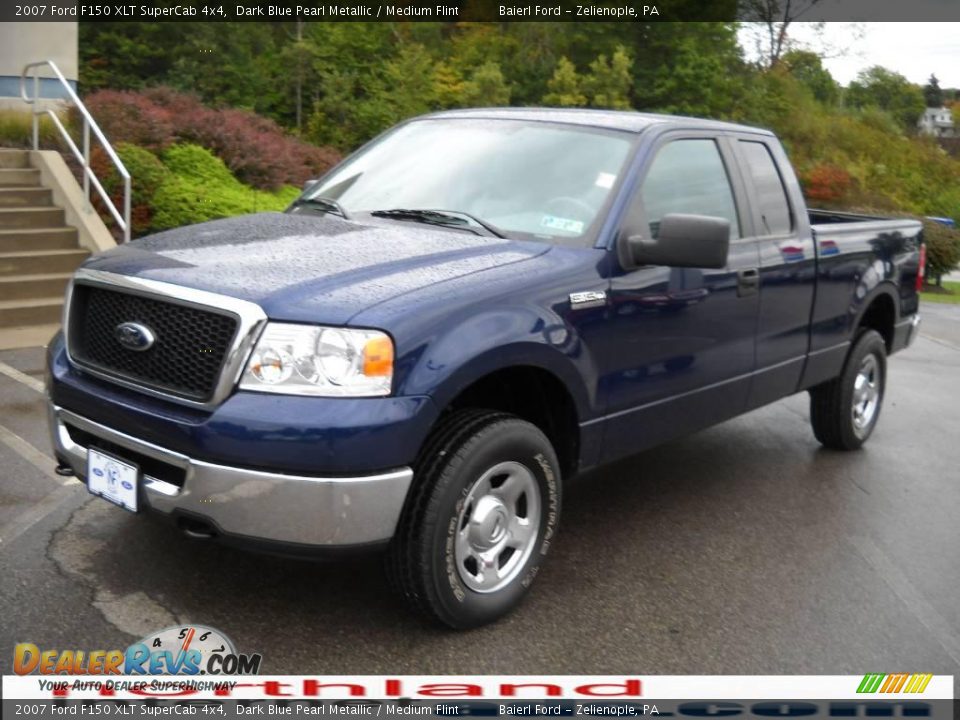 2007 Ford F150 XLT SuperCab 4x4 Dark Blue Pearl Metallic / Medium Flint Photo #2