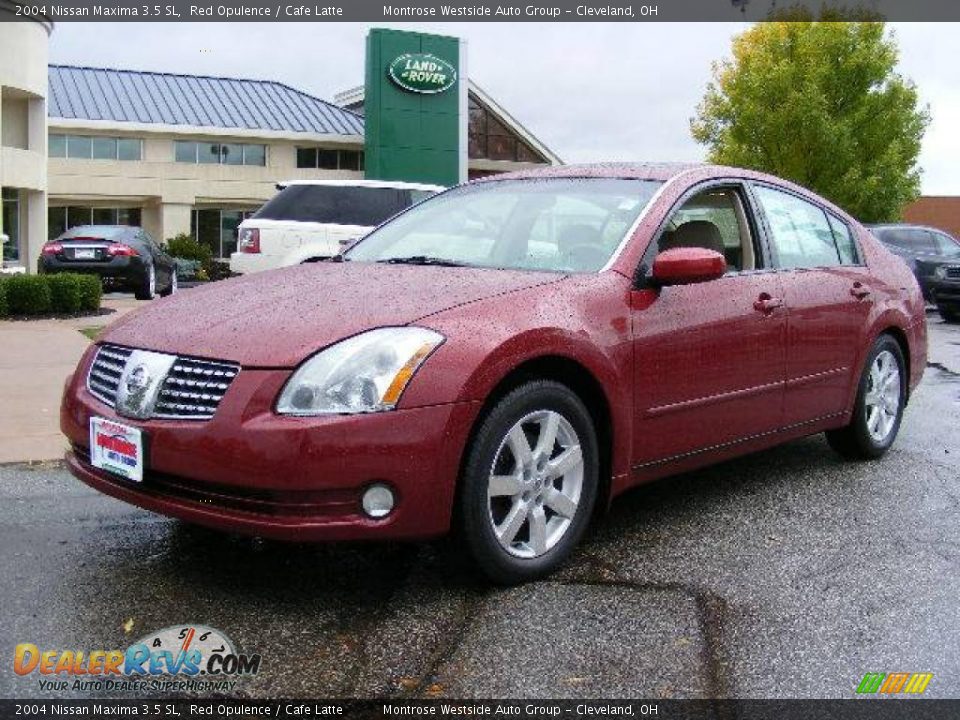 2004 Nissan Maxima 3.5 SL Red Opulence / Cafe Latte Photo #1