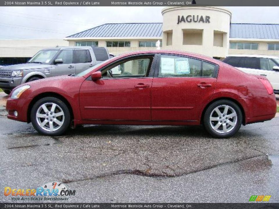 2004 Nissan Maxima 3.5 SL Red Opulence / Cafe Latte Photo #2