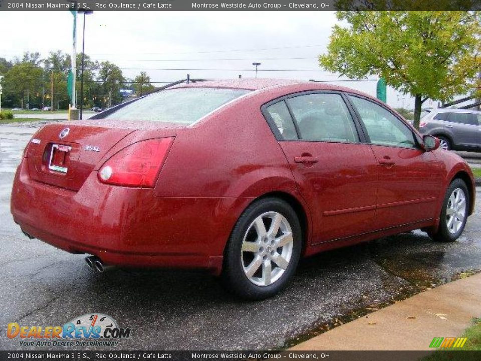 2004 Nissan Maxima 3.5 SL Red Opulence / Cafe Latte Photo #5