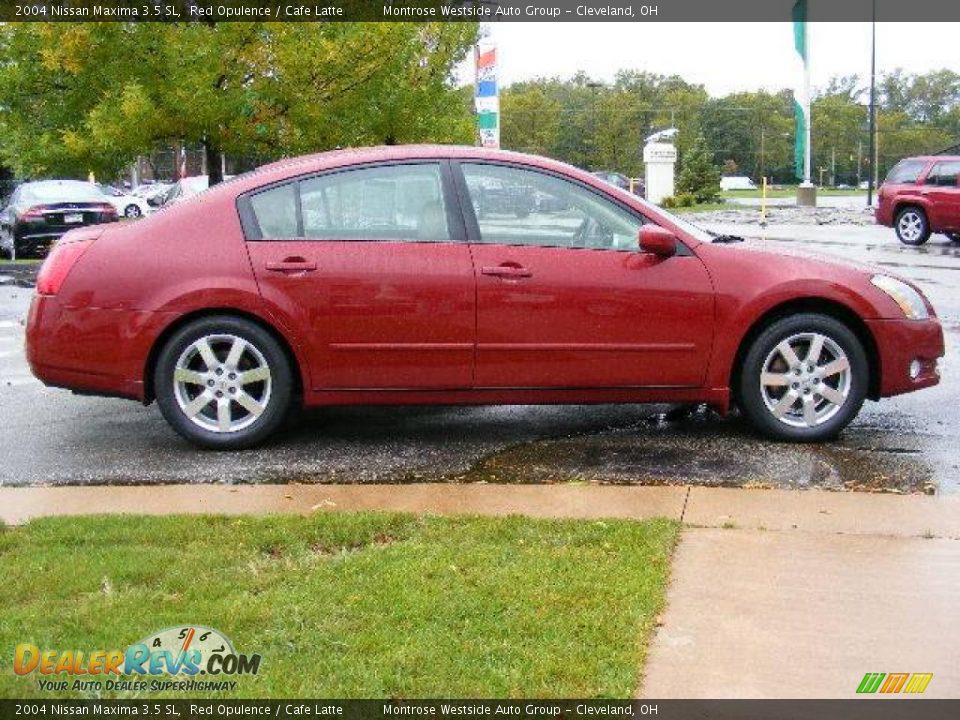 2004 Nissan Maxima 3.5 SL Red Opulence / Cafe Latte Photo #6