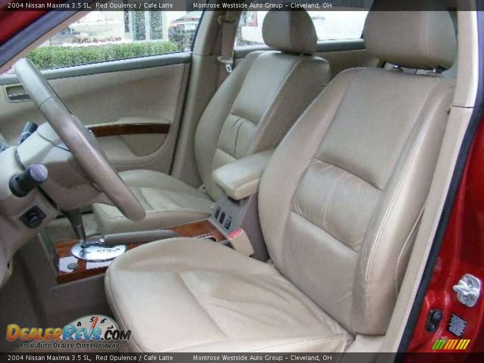 2004 Nissan Maxima 3.5 SL Red Opulence / Cafe Latte Photo #9