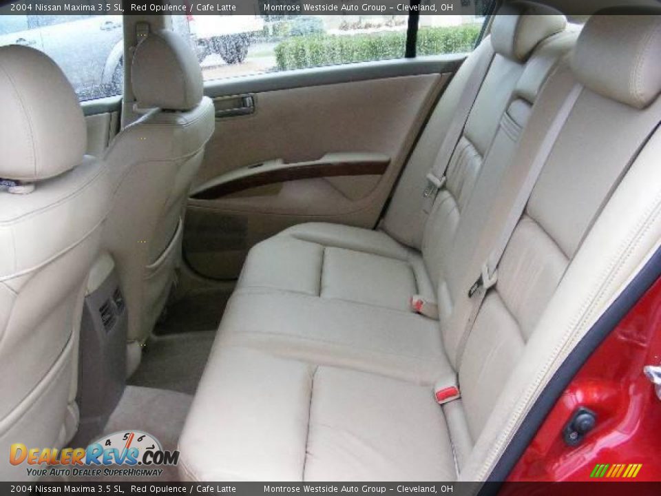 2004 Nissan Maxima 3.5 SL Red Opulence / Cafe Latte Photo #11
