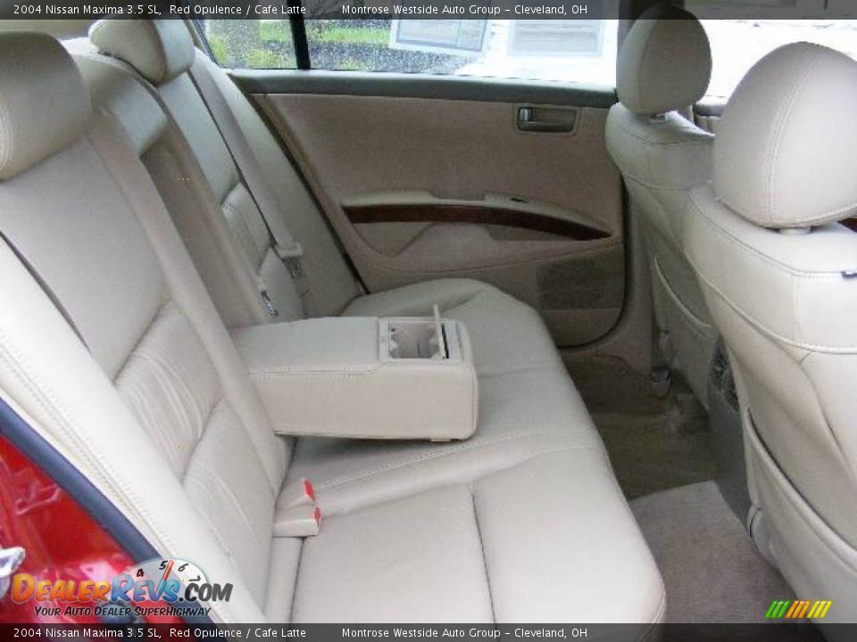2004 Nissan Maxima 3.5 SL Red Opulence / Cafe Latte Photo #12