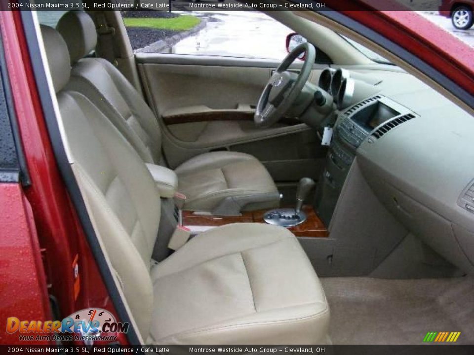 2004 Nissan Maxima 3.5 SL Red Opulence / Cafe Latte Photo #13