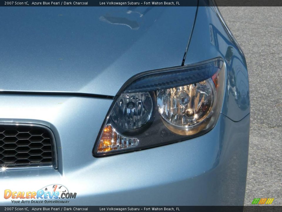 2007 Scion tC Azure Blue Pearl / Dark Charcoal Photo #9