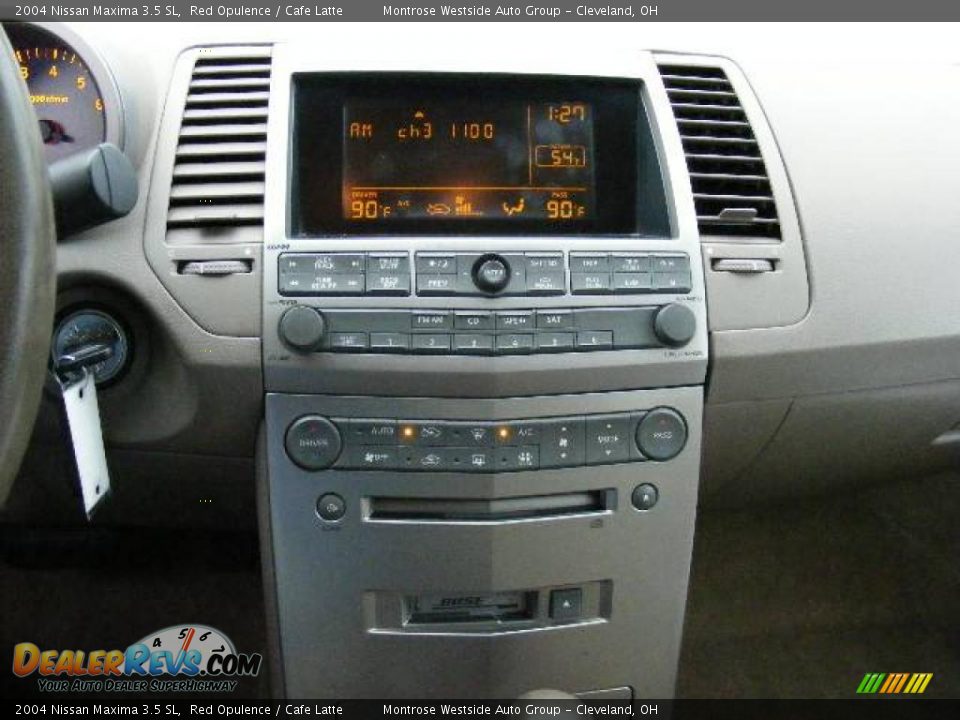 2004 Nissan Maxima 3.5 SL Red Opulence / Cafe Latte Photo #19