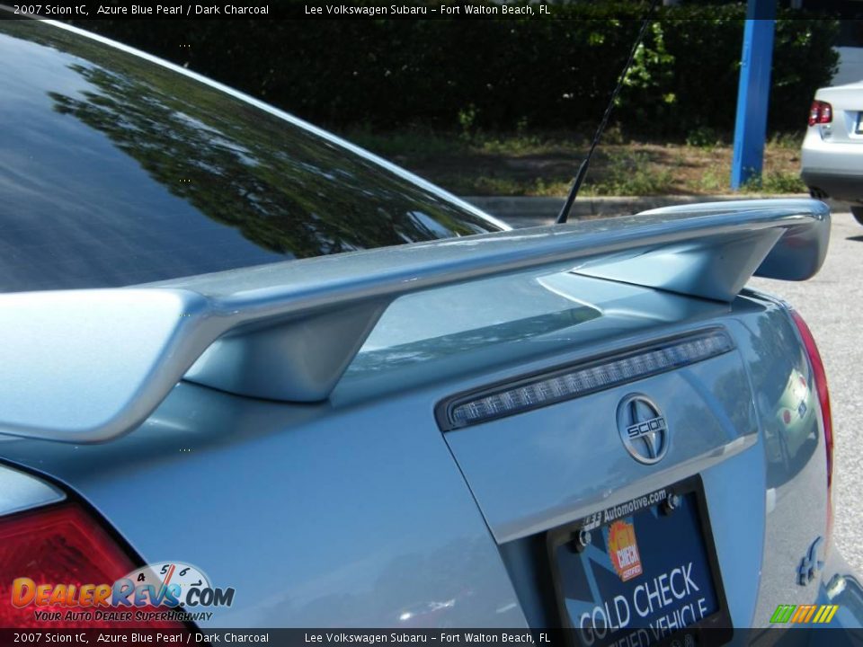 2007 Scion tC Azure Blue Pearl / Dark Charcoal Photo #11