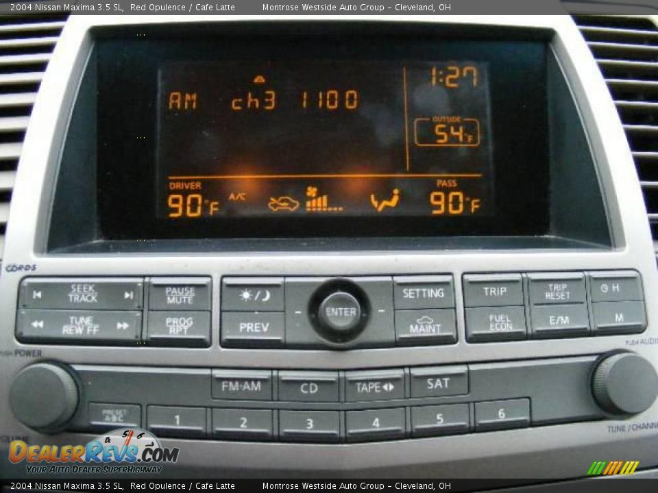 2004 Nissan Maxima 3.5 SL Red Opulence / Cafe Latte Photo #21