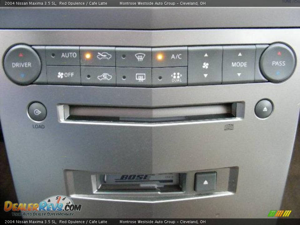 2004 Nissan Maxima 3.5 SL Red Opulence / Cafe Latte Photo #22