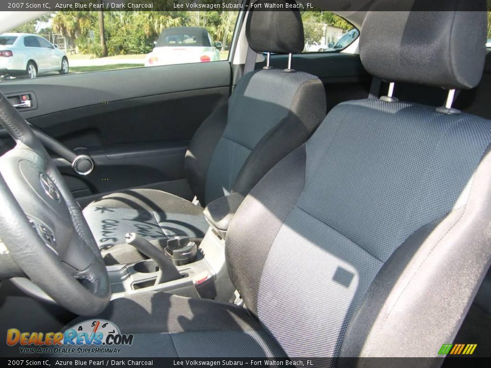 2007 Scion tC Azure Blue Pearl / Dark Charcoal Photo #15