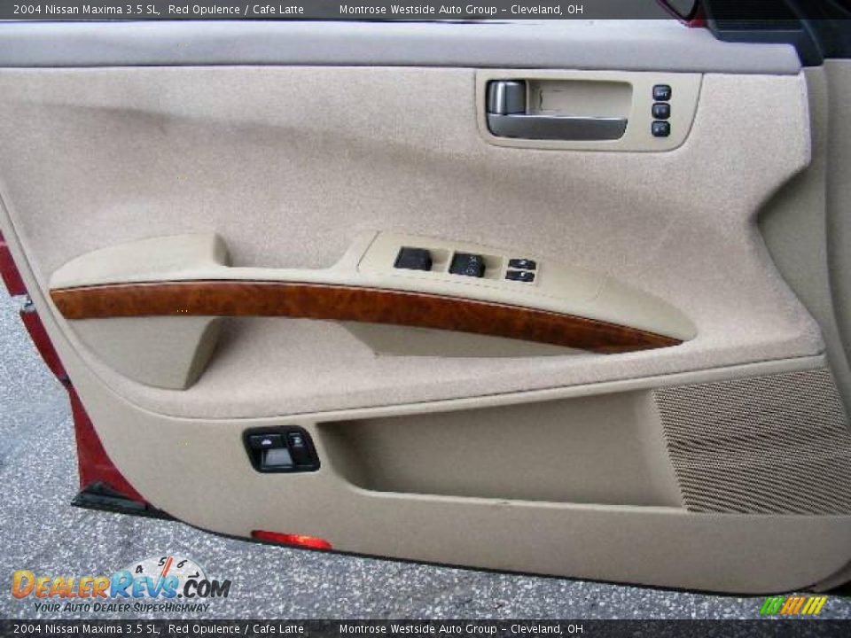 2004 Nissan Maxima 3.5 SL Red Opulence / Cafe Latte Photo #26