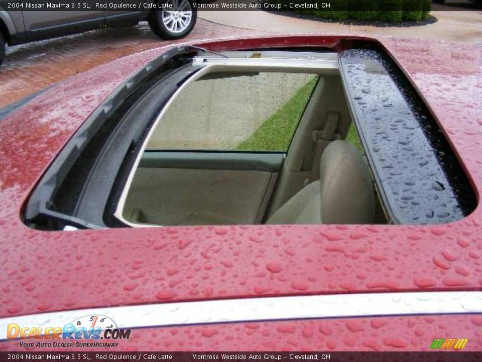 2004 Nissan Maxima 3.5 SL Red Opulence / Cafe Latte Photo #27
