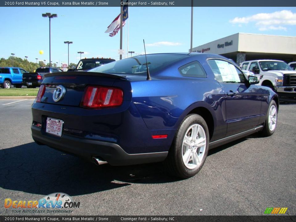 2010 Ford Mustang V6 Coupe Kona Blue Metallic / Stone Photo #3