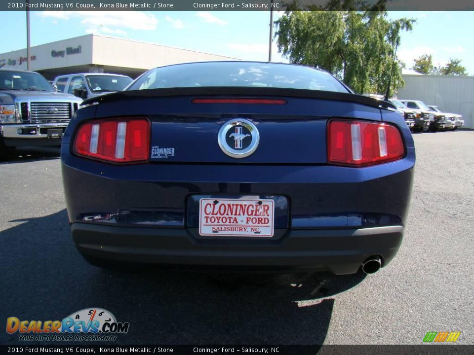 2010 Ford Mustang V6 Coupe Kona Blue Metallic / Stone Photo #4