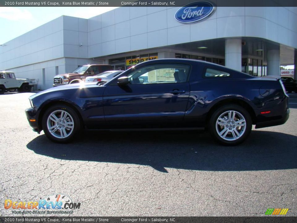 2010 Ford Mustang V6 Coupe Kona Blue Metallic / Stone Photo #5