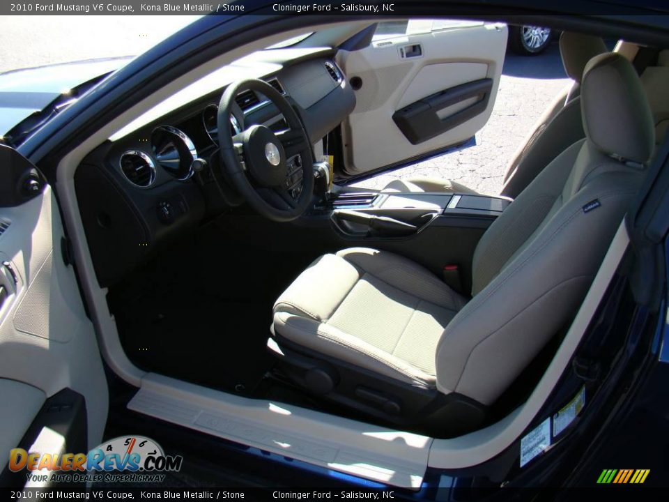 2010 Ford Mustang V6 Coupe Kona Blue Metallic / Stone Photo #8