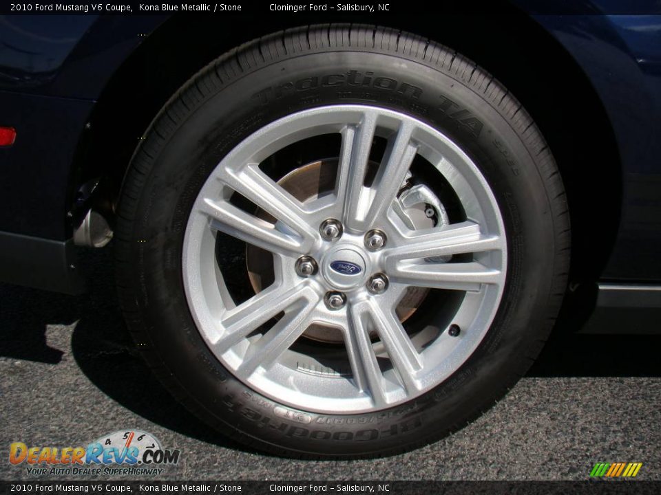 2010 Ford Mustang V6 Coupe Kona Blue Metallic / Stone Photo #12