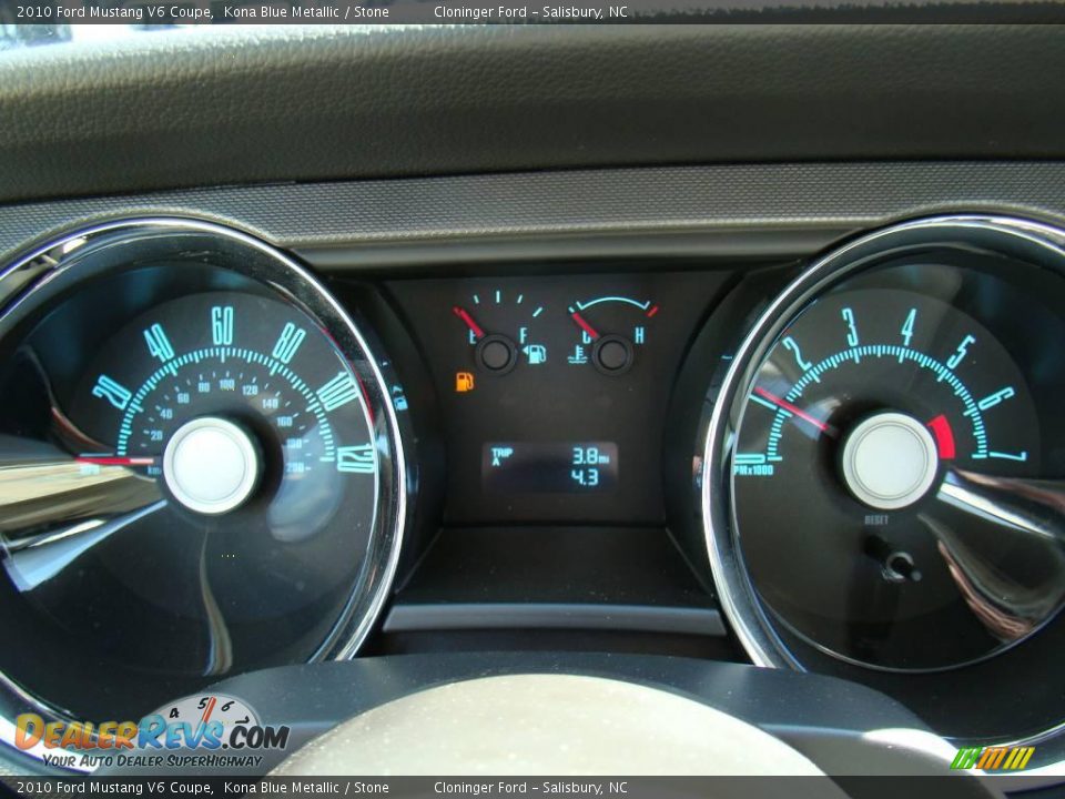 2010 Ford Mustang V6 Coupe Kona Blue Metallic / Stone Photo #15
