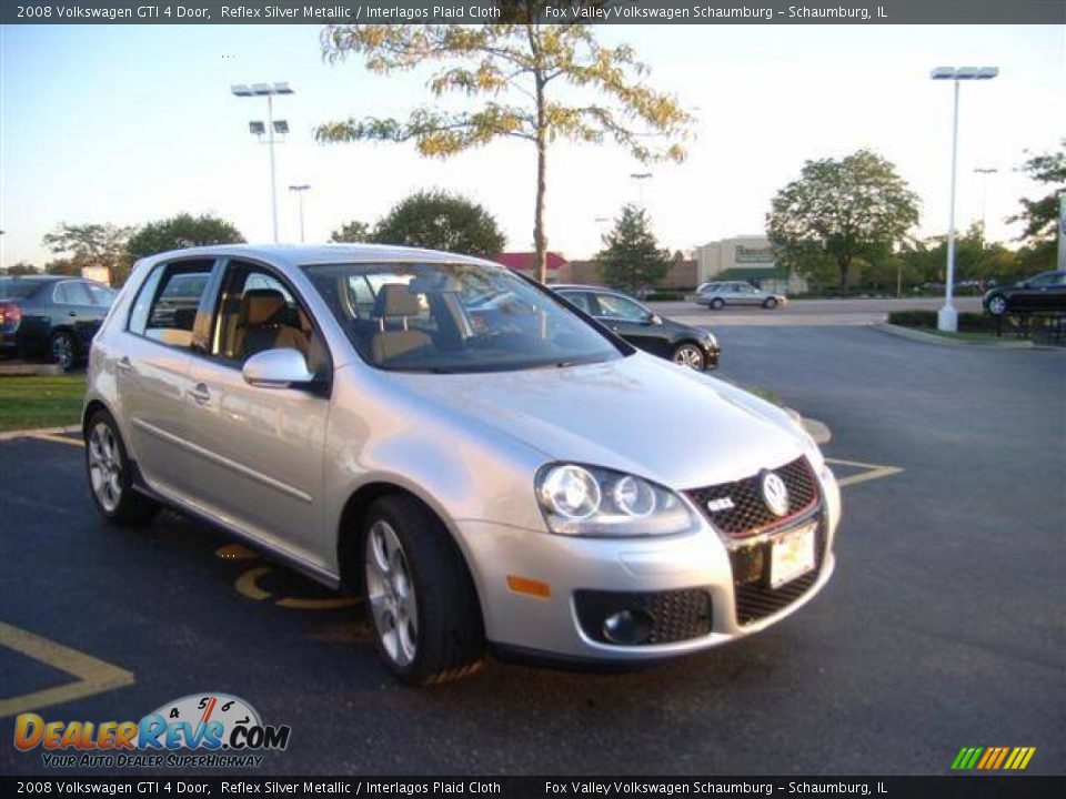 2008 Volkswagen GTI 4 Door Reflex Silver Metallic / Interlagos Plaid Cloth Photo #5