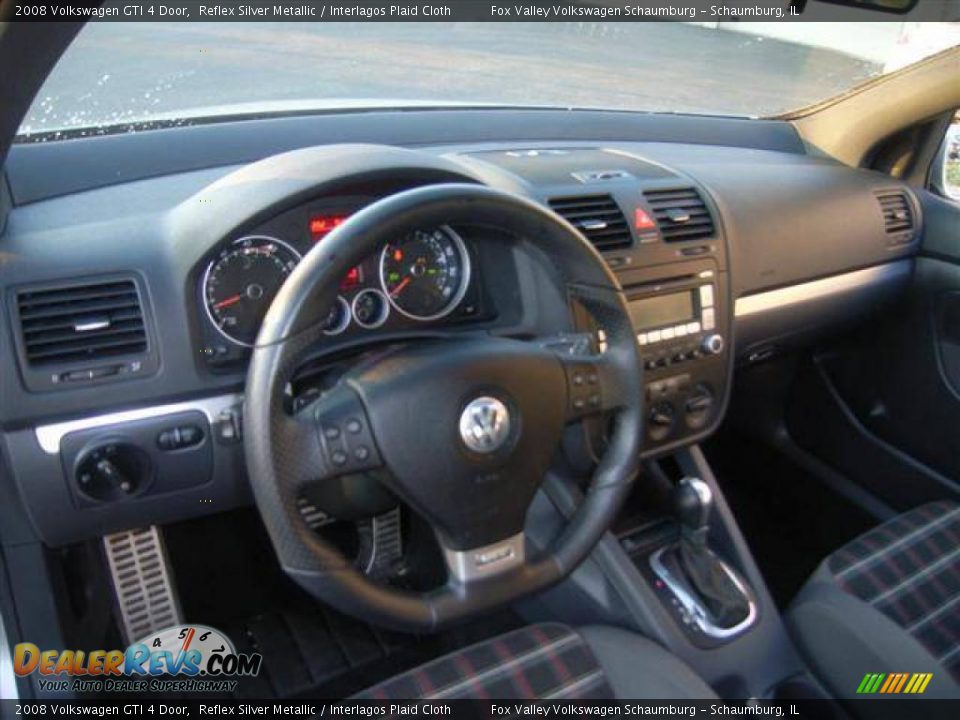 2008 Volkswagen GTI 4 Door Reflex Silver Metallic / Interlagos Plaid Cloth Photo #8