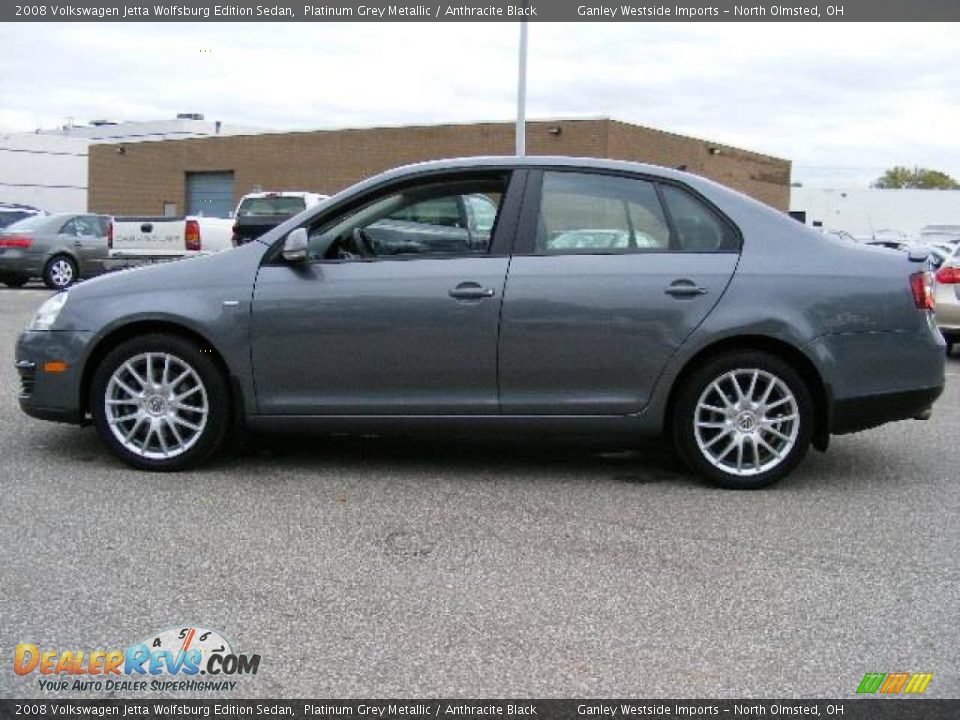 2008 Volkswagen Jetta Wolfsburg Edition Sedan Platinum Grey Metallic / Anthracite Black Photo #2