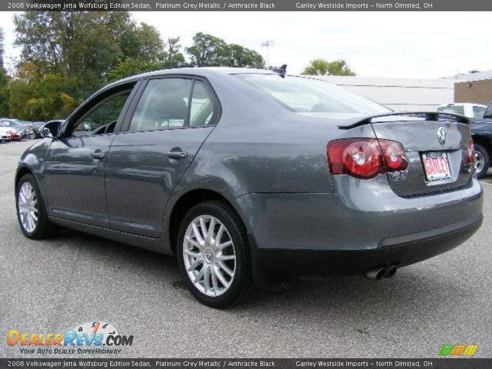 2008 Volkswagen Jetta Wolfsburg Edition Sedan Platinum Grey Metallic / Anthracite Black Photo #3
