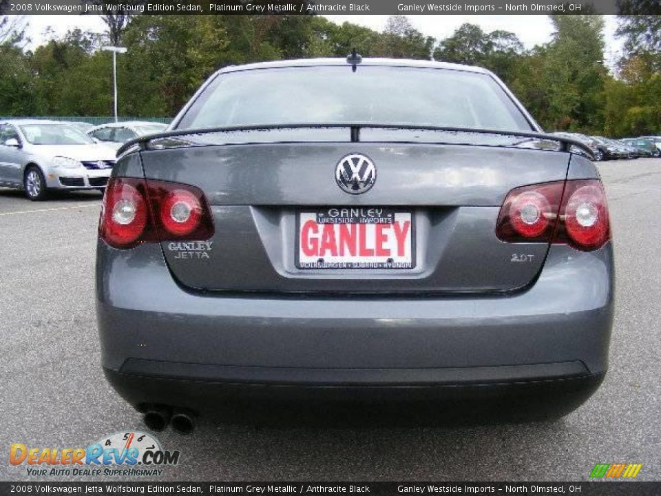 2008 Volkswagen Jetta Wolfsburg Edition Sedan Platinum Grey Metallic / Anthracite Black Photo #4