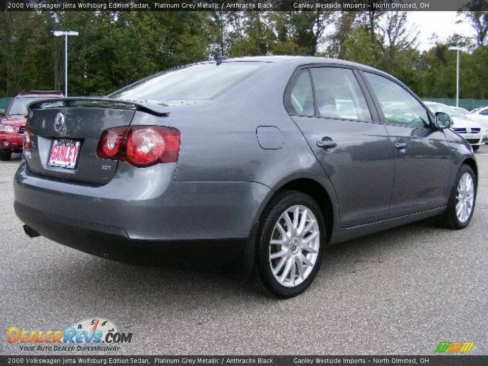 2008 Volkswagen Jetta Wolfsburg Edition Sedan Platinum Grey Metallic / Anthracite Black Photo #5