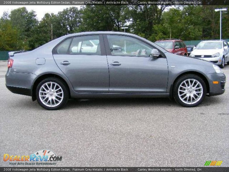 2008 Volkswagen Jetta Wolfsburg Edition Sedan Platinum Grey Metallic / Anthracite Black Photo #6