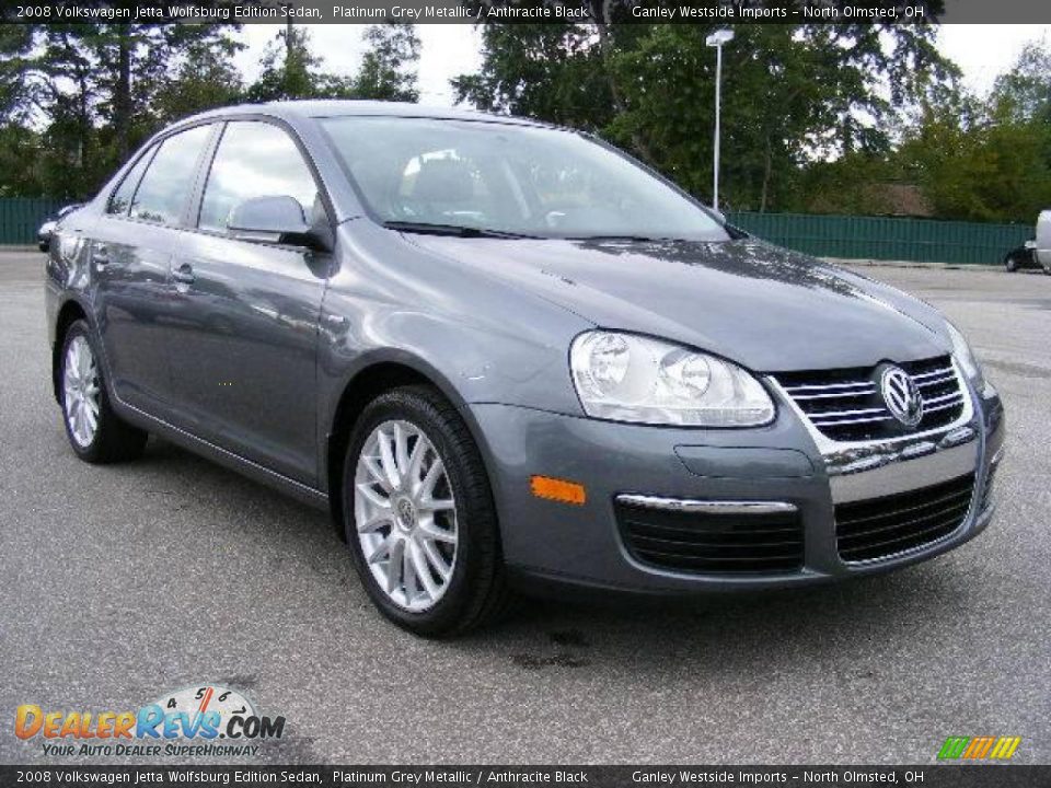 2008 Volkswagen Jetta Wolfsburg Edition Sedan Platinum Grey Metallic / Anthracite Black Photo #7