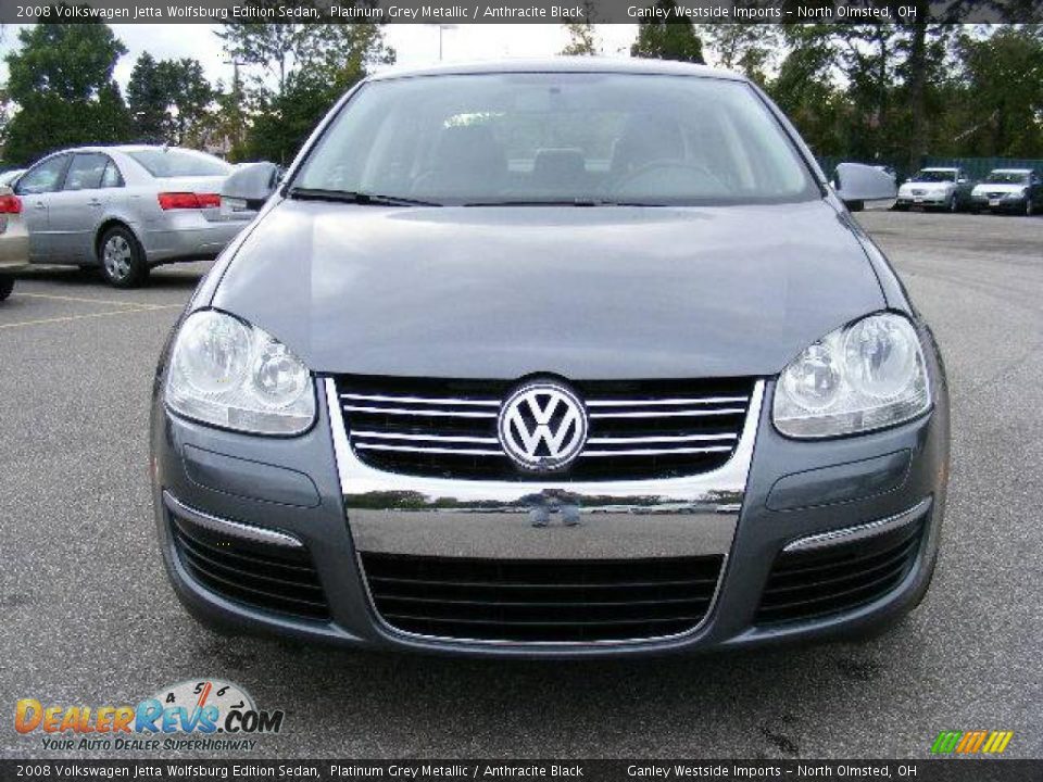 2008 Volkswagen Jetta Wolfsburg Edition Sedan Platinum Grey Metallic / Anthracite Black Photo #8