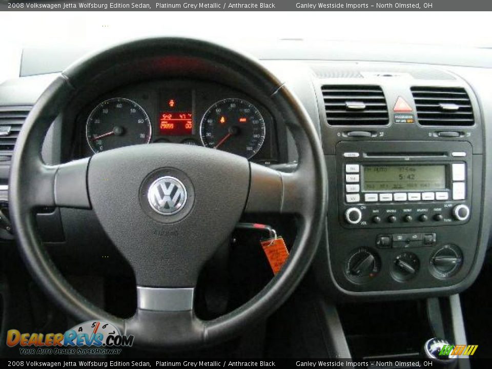 2008 Volkswagen Jetta Wolfsburg Edition Sedan Platinum Grey Metallic / Anthracite Black Photo #14