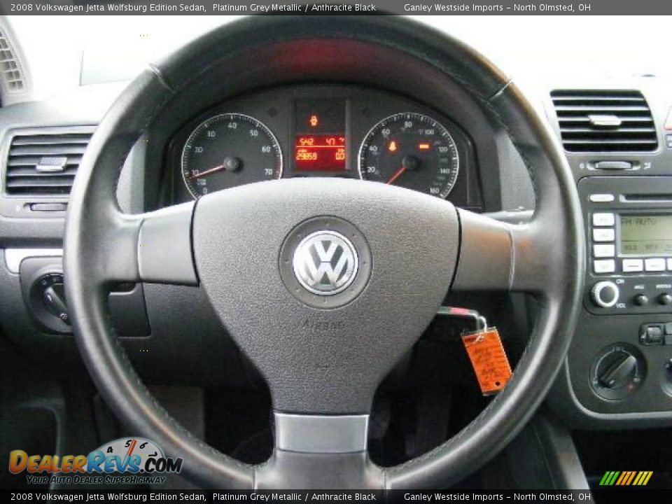 2008 Volkswagen Jetta Wolfsburg Edition Sedan Platinum Grey Metallic / Anthracite Black Photo #15
