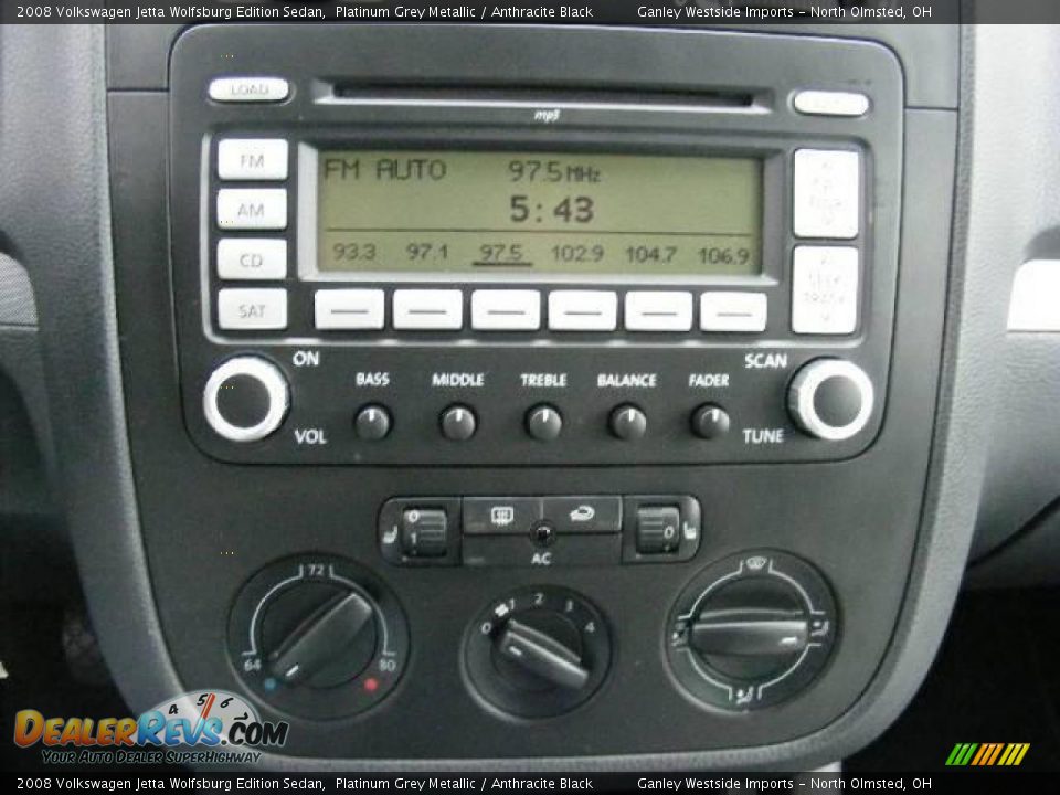 2008 Volkswagen Jetta Wolfsburg Edition Sedan Platinum Grey Metallic / Anthracite Black Photo #17